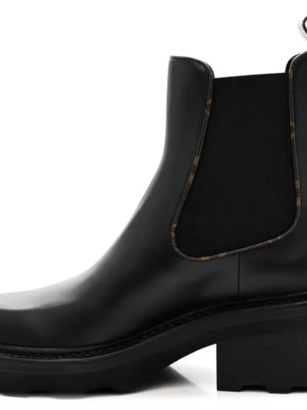 LOUIS VUITTON Calfskin Monogram Beaubourg Ankle Boots size 37.5